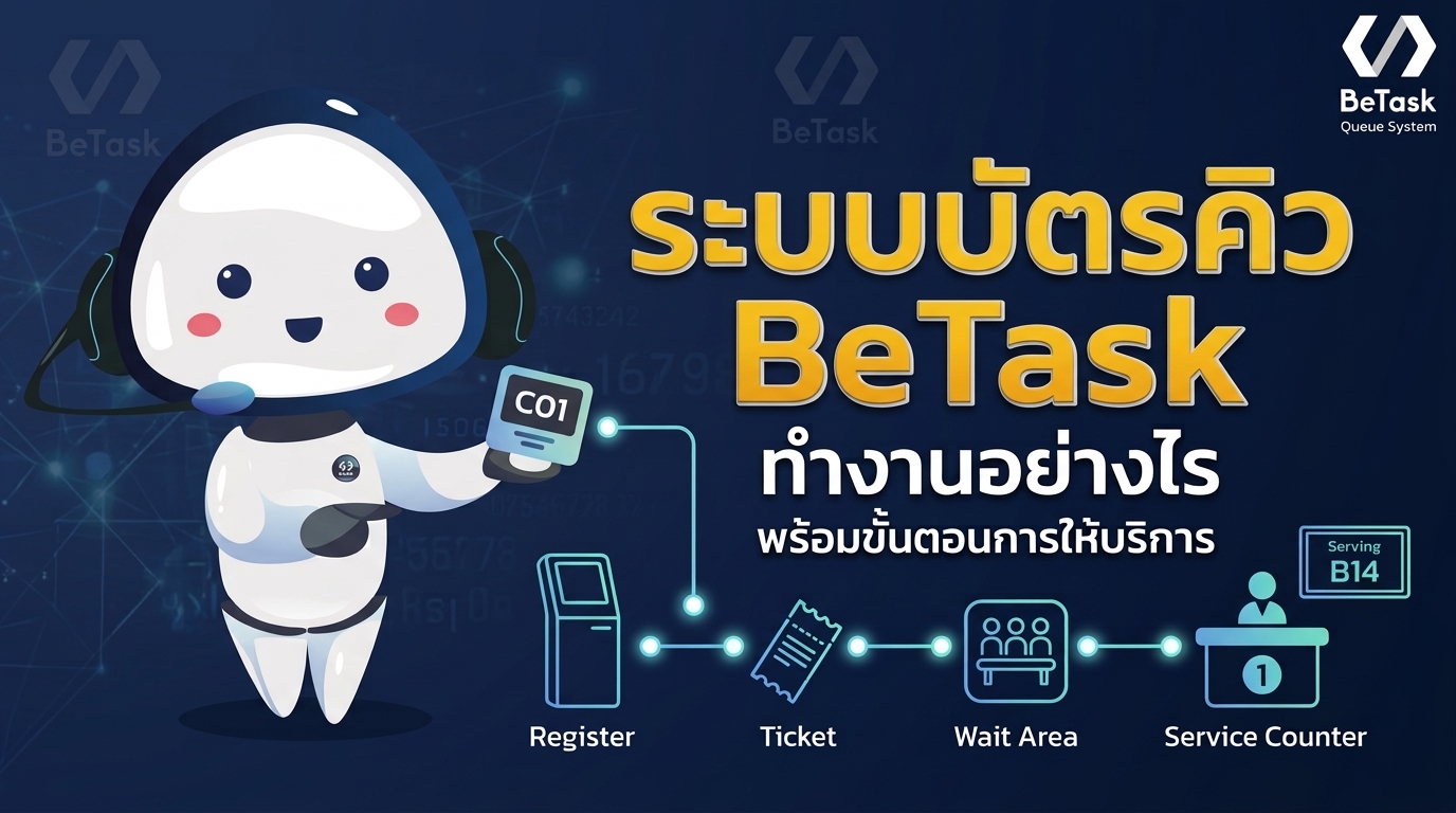 ระบบบัตรคิว BeTask ทำงานอย่างไร